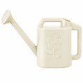 Arrosoir beige 10l avec double poignées et motif fleur