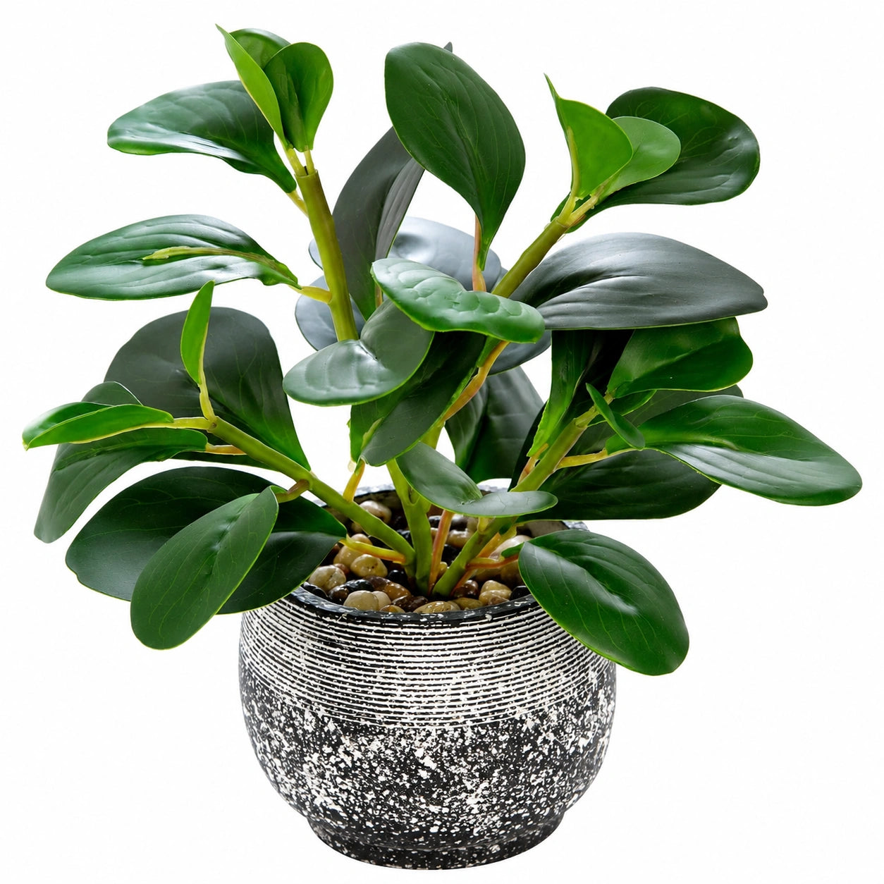Plante artificielle verte avec pot décoratif en céramique