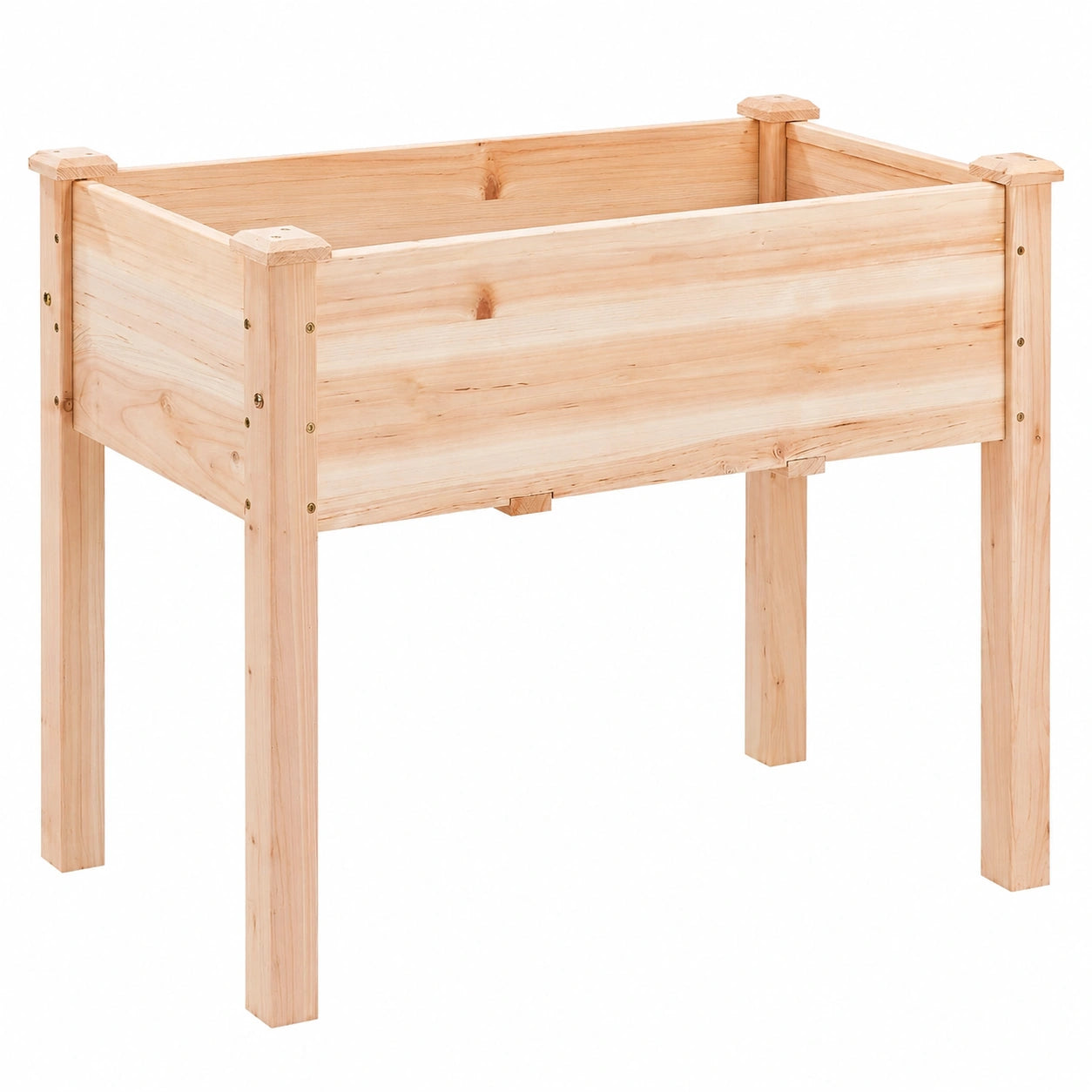 Jardinière surélevée en bois clair pour extérieur et intérieur