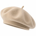 Béret classique beige unisexe