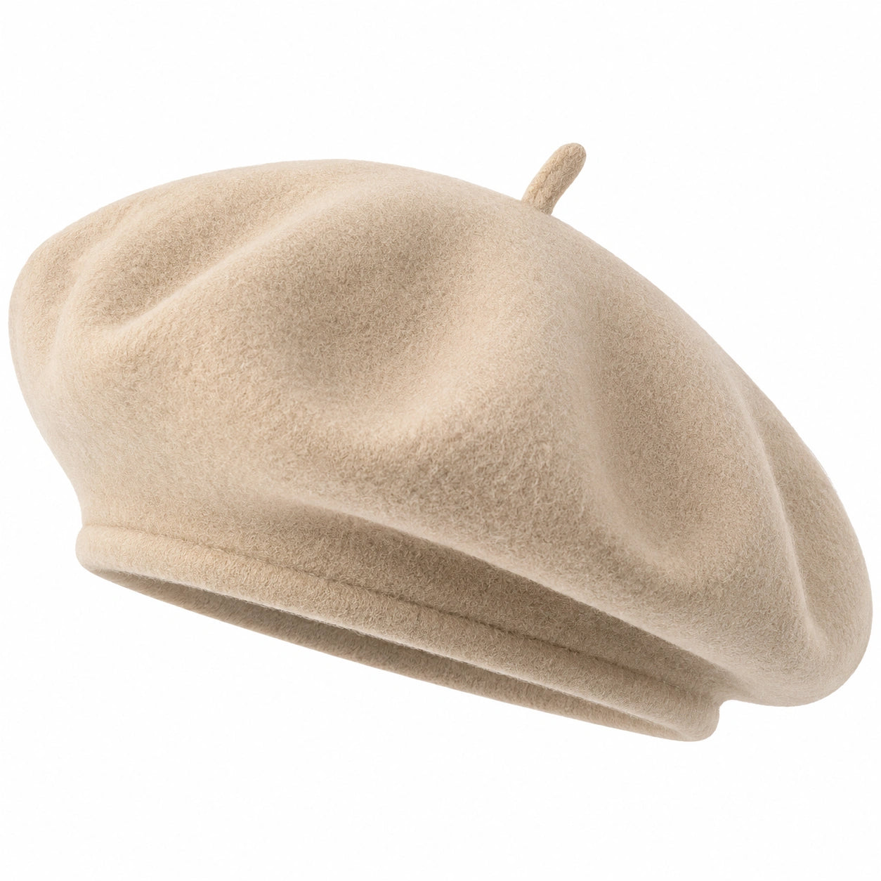 Béret classique beige unisexe