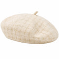 Béret classique texturé beige