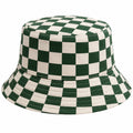 Chapeau bob à carreaux vert et blanc