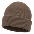 Bonnet en tricot côtelé marron pour adultes