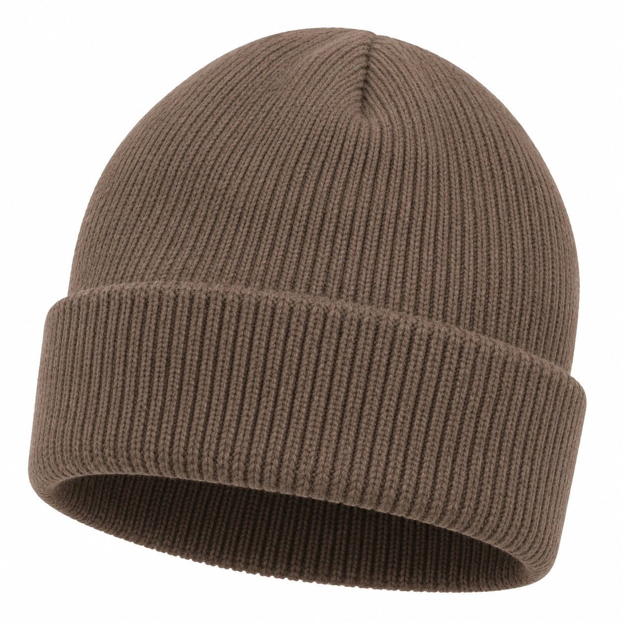Bonnet en tricot côtelé marron pour adultes