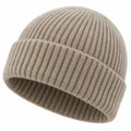 Bonnet côtelé beige élégant