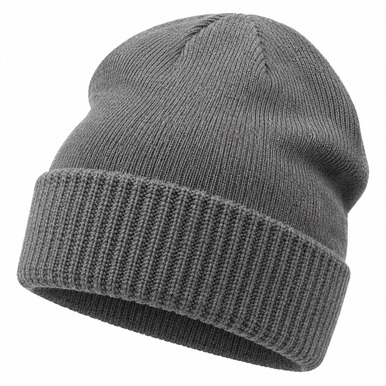 Bonnet ajusté en tricot gris
