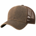 Casquette trucker marron avec filet réglable