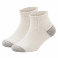 Chaussettes courtes en coton beige et gris pour adulte