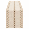 Chemin de table beige à rayures, 150 cm