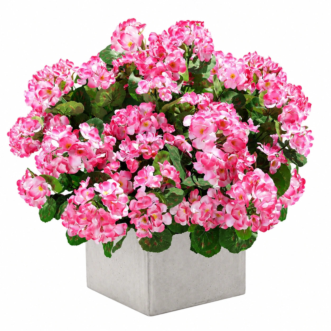 Plante artificielle avec fleurs roses en pot, 45 cm